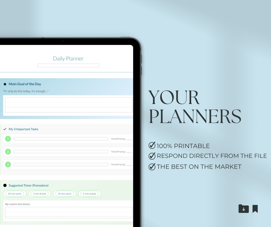 Mindly ADHD Toolkit – Daily & Weekly Planner + Emotional Management
